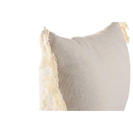 DKD Home Decor Cushions 2c25 - Cojín Boho de Algodón Crema 50 x 30 cm (2 Unidades), Sujeción con Cremallera
