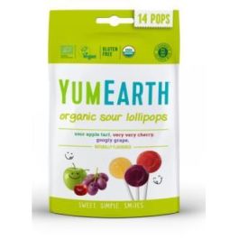 YUM EARTH Piruletas Orgánicas Sabor Frutas Ácidas 14ud. Veganas y Sin Gluten Precio: 5.8899995. SKU: B1DNQT425J