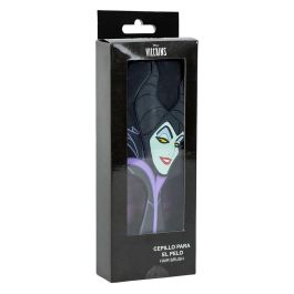 Cerdá Cepillo Pelo Rectangular Diseño Disney Villanas para Niños +3 Años. Color Negro. Medidas: 17x21.6x4cm