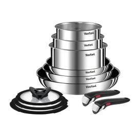 Batería de Cocina Tefal L897SB74 Negro Rojo Acero 11 Piezas