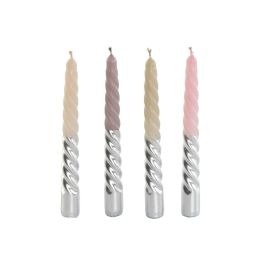 Velas DKD Home Decor Bicolor 2 x 2 x 18,5 cm (4 Piezas) (4 Unidades)