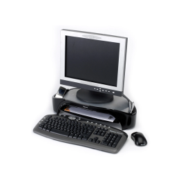 Fellowes Soporte para Monitor Smart Suites Plus, Ajustable en Altura, Diseño Triangular, Soporta hasta 18 kg y 21"