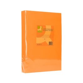 Papel Color Q-Connect Din A3 80 gr Naranja Intenso Paquete De 500 Hojas