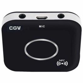 CGV 50903 MyBTplayer 1.0 Receptor Bluetooth con Kit Manos Libres y NFC, 2 Salidas Jack 3.5 mm, Negro
