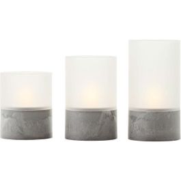 Brilliant BRI4004353428319 Lote 3 Lámparas de Mesa LED Candle 2500K Plástico y Vidrio Gris y Blanco Mate Precio: 28.78999948. SKU: B13KMDZMRY