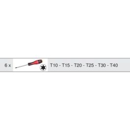 KS TOOLS 713.5013 Módulo de destornilladores Torx Ultimate - 6 piezas - Para carros y bancos de trabajo