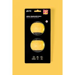 Play And Run Pelota Mega Squeaker M 6.35 cm Amarilla/Gris 2 Piezas