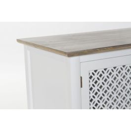 DKD Home Decor Mueble TV Tradicional Arabe white Blanco Marron Claro 120 x 45 x 58 cm