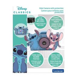 Lexibook Cámara de Fotos Digital Infantil Disney Stitch y Angel para Niños +3 Años DJ078D - Resistente a Caídas y Golpes