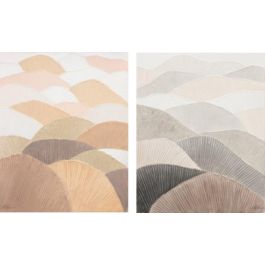 Cuadro Scandi DKD Home Decor Marron Gris 3.7 x 100 x 80 cm (2 Unidades) Precio: 81.55884. SKU: S3028230