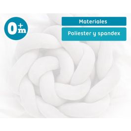Trenza Protectora Para Cuna Y Cama En Grises 1,50M Trenza Protectora Para Cuna Y Cama En Grises 1,50M