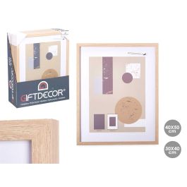 Portafoto de pared madera con paspartú 30x40 cm natural - Giftdecor (6 Unidades) Portafoto de pared madera con paspartú 30x40 cm natural - Giftdecor (6 Unidades)