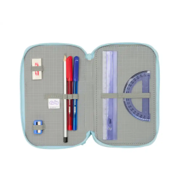 Plumier Triple Furby Azul 12,5 x 19,5 x 5,5 cm 37 Piezas