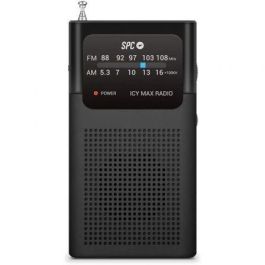 SPC Radio Portátil ICY Max Negra 4588N | Radio Analógica FM/AM, Compacta con Clip, Entrada Jack 3.5mm, Color Negro Precio: 21.6900002. SKU: S7602351