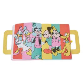 Loungefly Cuaderno Mickey and Friends Disney Piel Vegana con Notas Adhesivas y Apliques 20x12.5cm