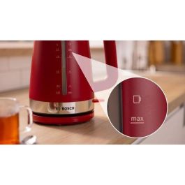 Bosch TWK 4M224 MyMoment Hervidor de Agua Eléctrico, 1.7 L, 2400 W, Desconexión Automática, Rojo