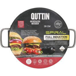 Quttin Cacerola de aluminio forjado con inducción espiral, 28 cm (2 Unidades)