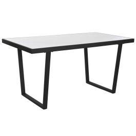 DKD Home Decor Mesa Comedor Urban de Metal y Cerámica Negra y Blanca Desmontable 80 x 75 x 150 cm Precio: 290.89000039. SKU: B1G3WN243M
