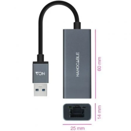 Adaptador USB a Ethernet NANOCABLE 10.03.0405