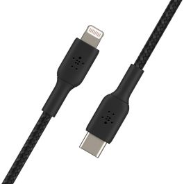 Belkin Cable Lightning a USB-C Trenzado MFi 2m Negro
