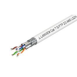 Lanview Cable de Red Cat7 S-FTP 4x2xAWG23 LSZH, 500m, Blindado contra EMI/RFI, para Alta Velocidad y Entornos Ruidosos, Blanco