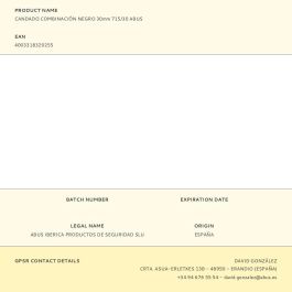 Abus Candado de Combinación Negro 30mm Cuerpo de Zinc Fundido, Arco de Acero Endurecido, Código Reprogramable de 4 Dígitos 715/30