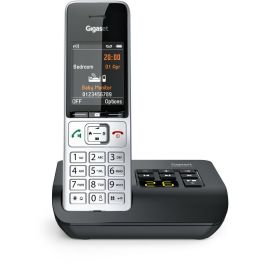 Gigaset COMFORT 500A Teléfono DECT/analógico con Contestador Automático, Pantalla a Color TFT 2.2", Manos Libres, Agenda 200 Contactos, Plata/Negro