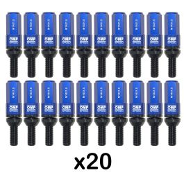 Omp Speed Juego De 20 Tornillos Con Protector De Aluminio De Colores M14x1.5 Llave De 17-19 Largo 28 mm Con Protector Azul OMPS09981407 Omp Speed Juego De 20 Tornillos Con Protector De Aluminio De Colores M14x1.5 Llave De 17-19 Largo 28 mm Con Protector Azul OMPS09981407