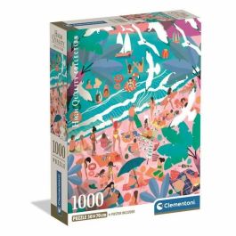 Clementoni CLE8005125399383 Rompecabezas Compacto 1000 piezas Domingo en la Playa