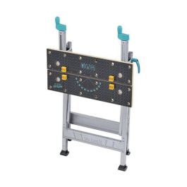 Wolfcraft Banco de mordaza con chasis reforzado 6177000, 64,5x30cm - 45,0x80cm, aluminio