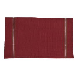 DKD Home Decor Paño de Navidad Alpina de Algodón, Set de 3 Piezas, Colores Verde, Rojo y Beige, Decoración Festiva 40x60 cm, 170gsm