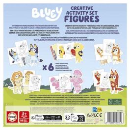 Educa Set Creativo 3D Bluey con 4 Personajes para Colorear, Montar y Jugar
