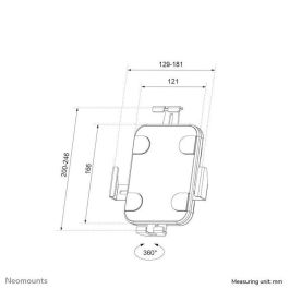 Neomounts Soporte de Pared Universal con Cerradura para Tablet, Carcasa Antirrobo para la mayoría de Tablets de 7.9" a 11"