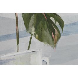 DKD Home Decor Cuadro Blanco Azul 3.5 x 120 x 80 cm (2 Unidades) Lienzo Ps Abeto Pintado a Mano