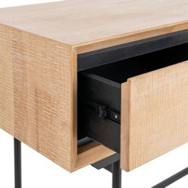 Escritorio Natural-Negro Madera-Metal 150 X 40 X 74 cm