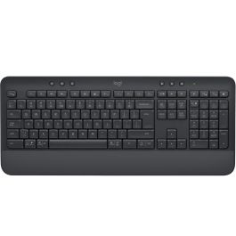 Logitech K650 Teclado Inalámbrico SIGNATURE, Ergonómico, Resistente a Salpicaduras, con Reposamuñecas, Conexión USB/Bluetooth, Grafito