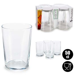 Pasabahce Set 4 Vasos Bistro Maxi 510 cc Transparente Vidrio 22.6x12.5x16.5 cm (Set de 6)