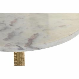 Mesita Auxiliar Glam DKD Home Decor Dorado Blanco 40 x 61 x 40 cm Mesita Auxiliar Glam DKD Home Decor Dorado Blanco 40 x 61 x 40 cm