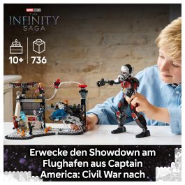 Lego Marvel 76314 La Batalla del Capitán América: Civil War Juguete para niño de 10 años