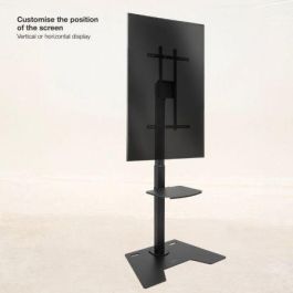 TooQ FS2284M-B Soporte de Suelo para TV de 37" a 70", Altura Regulable, Negro