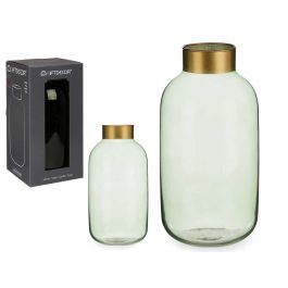 Jarron Cristal Liso Oro Grande Verde Giftdecor 14X29CM (6 Unidades) Precio: 106.99036106. SKU: B1F95R8TDS