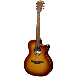 LAG Guitarra Acústica Auditorium Cutaway Tramontane 118 A/E Electroacústica Brown Shadow