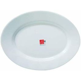 Fuente de Cocina Bormioli Toledo Blanco Vidrio Ovalado 34 x 26,5 x 1,8 cm (12 Unidades)