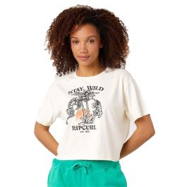 Camiseta de Manga Corta Mujer Rip Curl Stay Wild Blanco