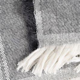 Colcha Cuadros Antracita Algodón 280 X 260 cm