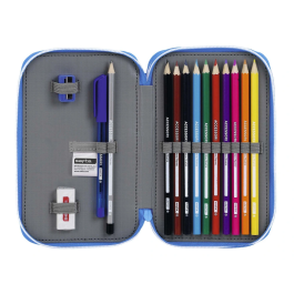 Plumier Doble RCD Espanyol Azul Blanco 12.5 x 19.5 x 4 cm (28 piezas)