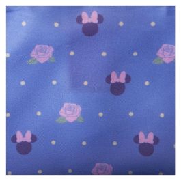 Loungefly Bolso Bandolera Floral Minnie Disney Piel Sintética con Detalles 3D y Asa Superior