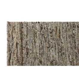 DKD Home Decor Alfombra Marrón 200 x 300 cm Lana y Algodón, 2170 gsm, Tejida a Mano