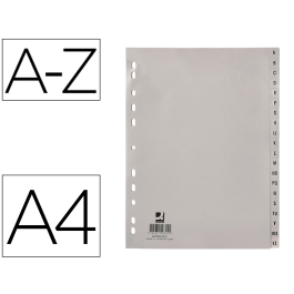 Q-connect Separador Alfabético Plástico A-Z DIN A4 Multitaladro Precio: 2.6899994. SKU: B1752W2BAE