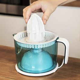 Cecotec Exprimidor Eléctrico ZitrusEasy Basic 40W 1L con Brazo Antigoteo BPA-Free Lavavajillas Transparente Turquesa Blanco